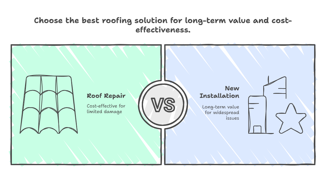 New Installation vs. Roof Repair in Hanover PA: Making the Right Choice